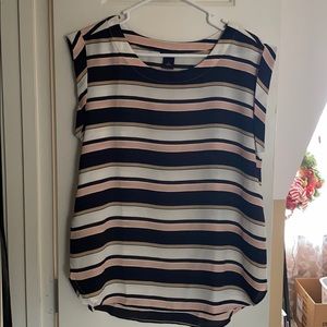 Pink/black stripped top. Not fitted.